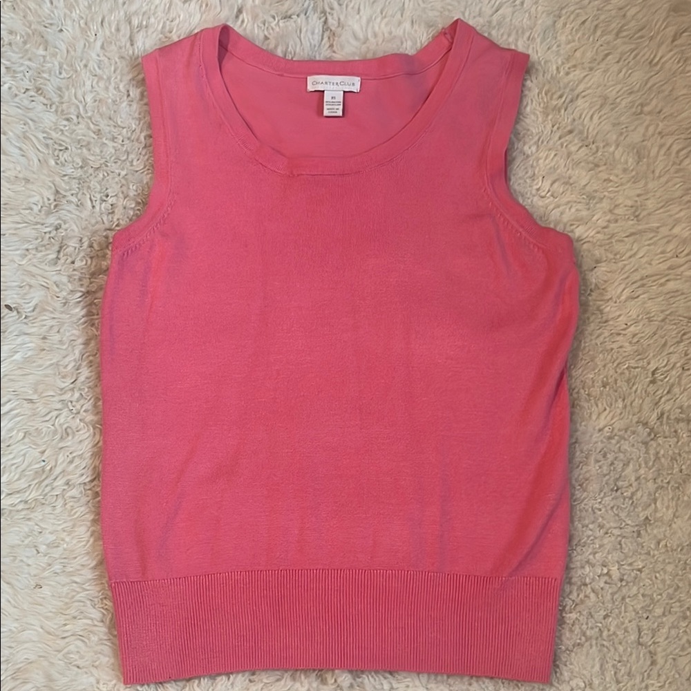 Charter Club Pink Tank Top XS